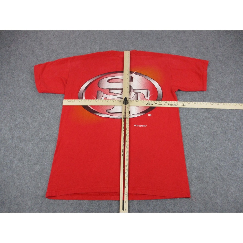 VINTAGE San Francisco 49ers Shirt Mens Large Red Black NFL Football 90s USA - Picture 14 of 16